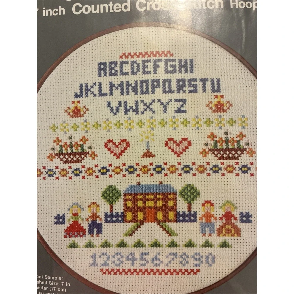 Vintage WonderArt 5479 School Sampler 7